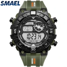SMAEL Топ бренд класса люкс Большой циферблат светодиодный цифровые часы мужские армейские военные повседневные часы мужские s Shock спортивные наручные часы Relogio Masculin