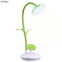 Donwei подсолнечника настольная лампа Крытый Декор Стола Света Перезаряжаемые сенсорный выключатель 360 градусов регулировка угла Защита Глаз огни