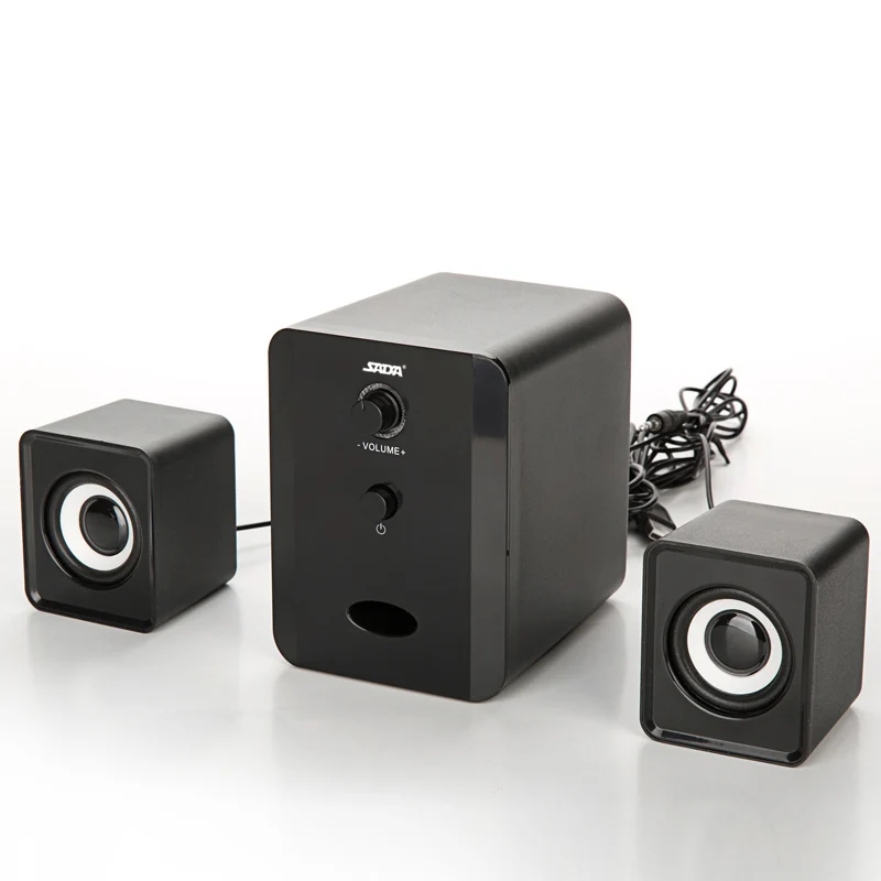Black Сада Марка Mini W ired Портативный сочетание динамик колонки диктор компьютера 2.1 USB каналов 3 Вт ноутбук динамики ПК - Цвет: Black