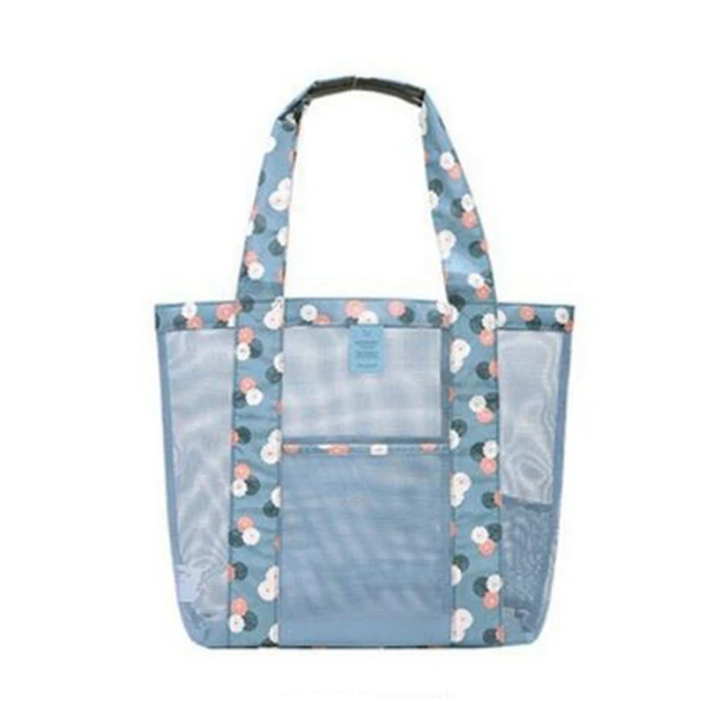 

New Travel small nylon net big shopping handbags handbags beach handbags ladies Messenger fashion canvas shopping bag 4 colors