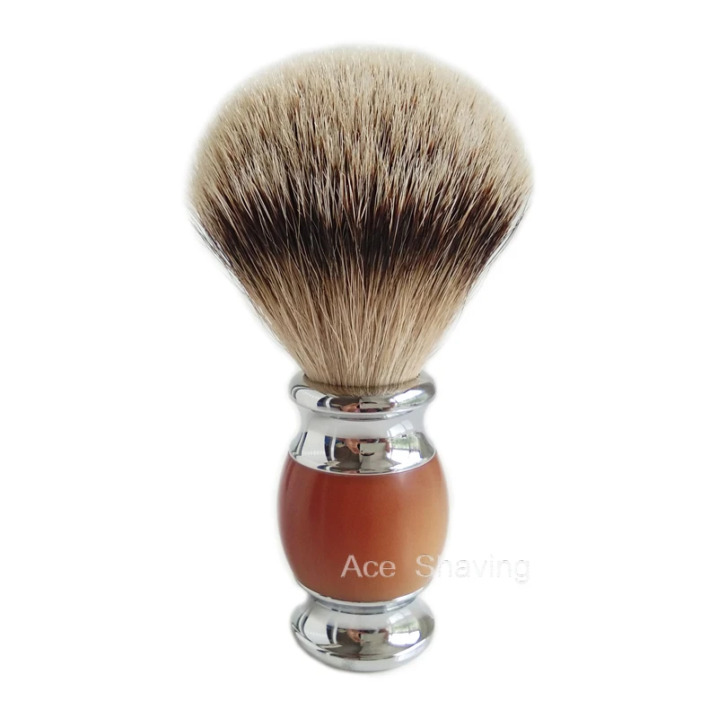 

ACE SHAVING Silvertip Badger Hair Acrylic and Metal Handle Shaving Brush Beard Grooming Tool
