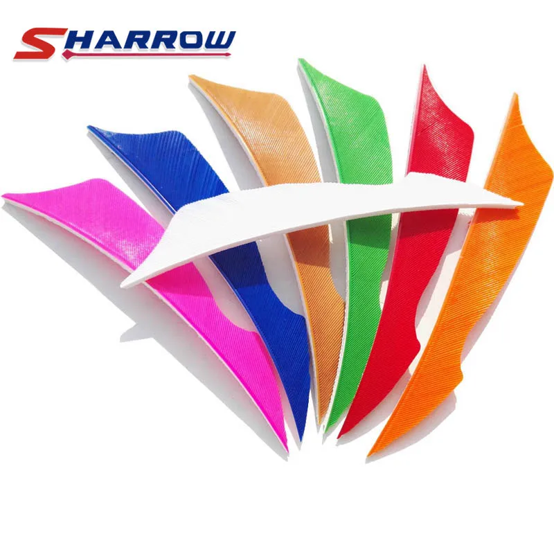 

60 Pcs 7 colors Archery Arrow Feather 4 Inch Arrow Feather Hunting Accessories Archery Hunting and Shooting Arrow Feather