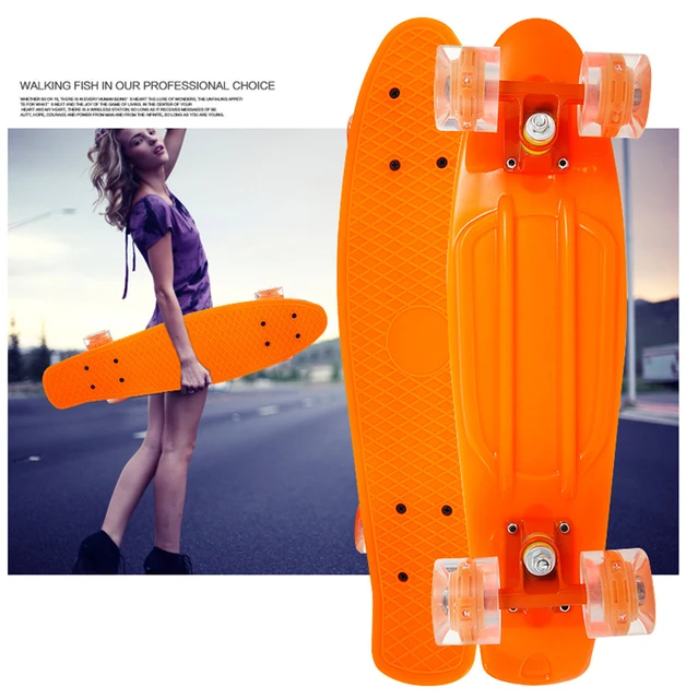 Mini Cruiser Skateboard Color Single Rocker Skate Board Four Wheels Small  Fish Plate Outdoor For Adult Kids Step Transport Ie01 - Skate Board &  Accessories - AliExpress