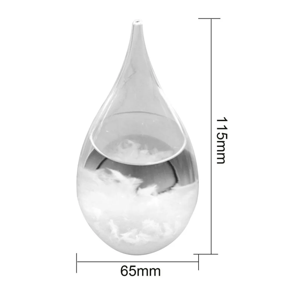 65x115 мм прозрачная капелька штормовое стекло Капля воды погода шторм предсказатель монитор бутылка барометр домашний декор