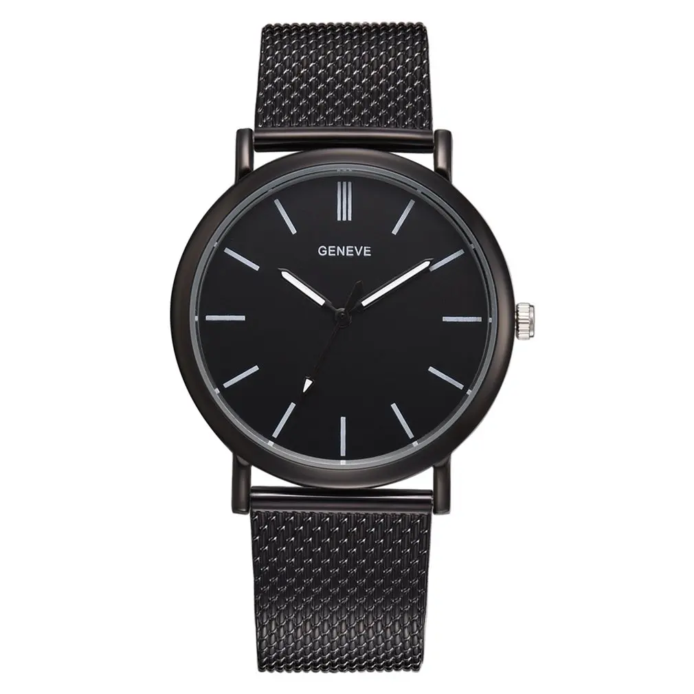 Бизнес простой дизайн мужской наручные часы для мужчин модное Нержавеющая сталь сетка ремешок Кварцевые Best подарок на день св