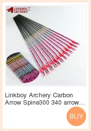 Tiro com Arco Flechas de Carbono Polegada de Plástico Arco de Caça Linkboy Polegada Id6.2mm 2.8 Palhetas 90gr Dicas Composto Arco Recurvo Mix 30 Sp500 7 Linkboy tiro com arco Flechas de Carbono