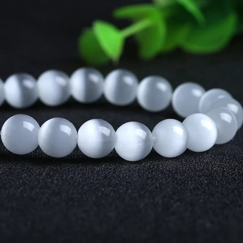 

High Quality DIY Opal Beads Charm White Round Moonstone For Jewelry Making Strand 4-12mm Jewelry Accessories Factory Price