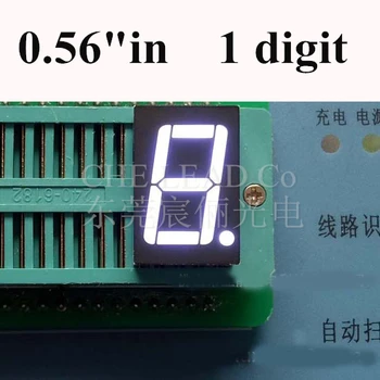 

0.56inch 0.56in White 7 Segment LED Display Common ANODE 0.56 inch 1 Bit Digital Tube Plastic Metal(0.56 in Nixie tube)
