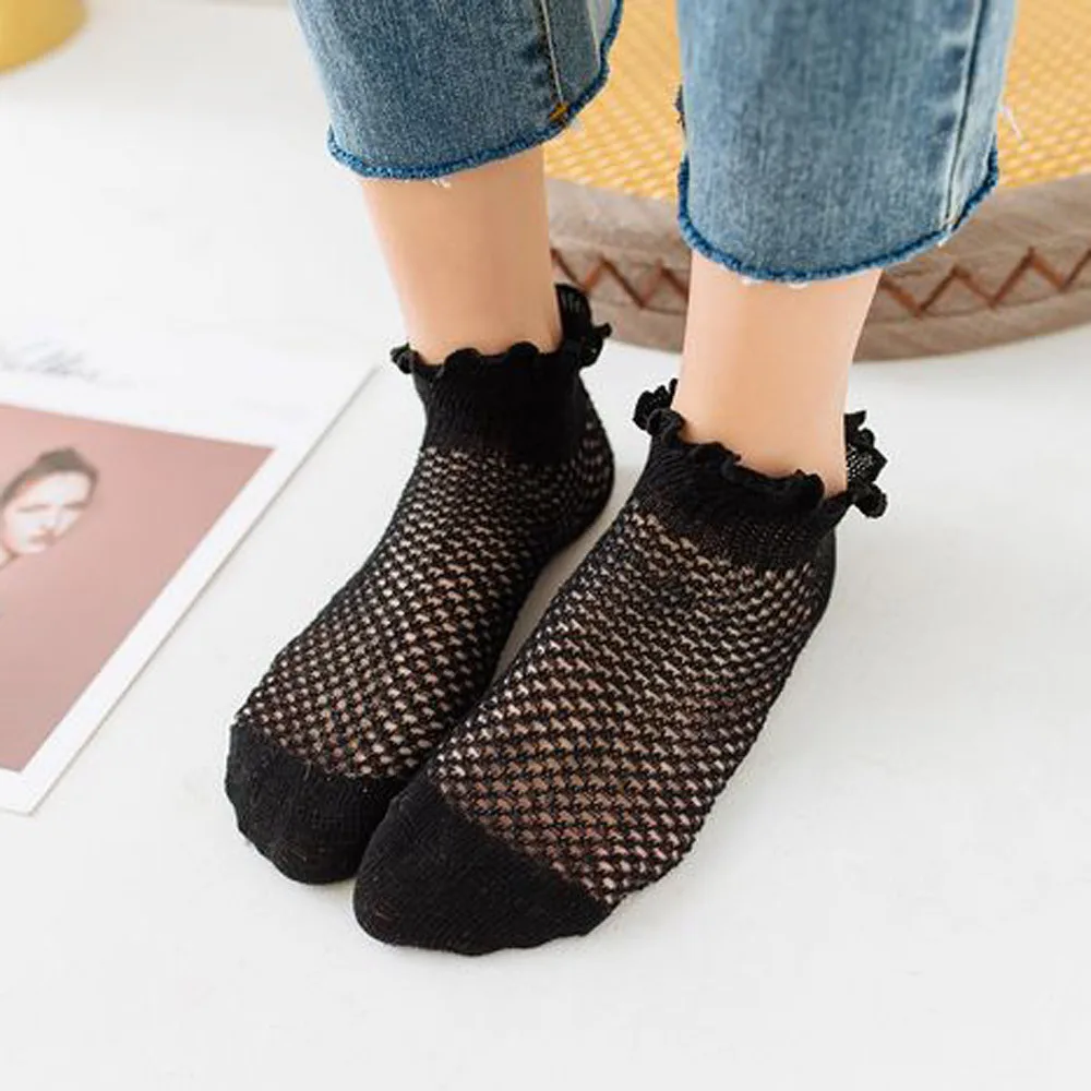 

Sexy Mesh Cotton Boat Socks Slippers Women Short Moomin Sokken Grappig Transparent Medias De Mujer Cortas Meias Femininas D1
