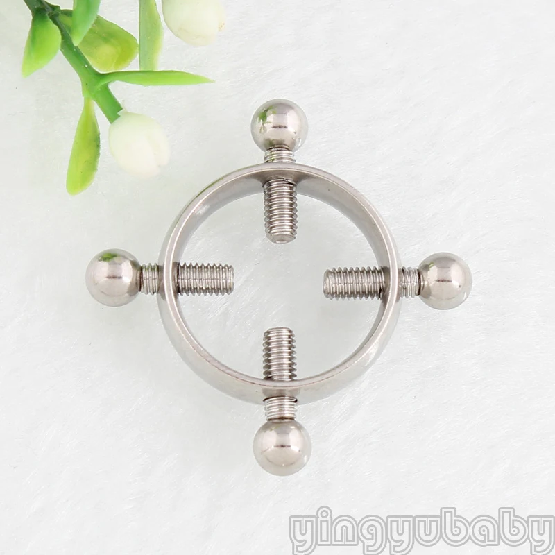 

Round Crystal Retail Nipple ring body piercing jewelry Nickel-free 14G 316L surgical steel