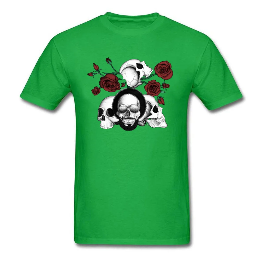 Grunge skulls and red roses afro skull included. Color version_green