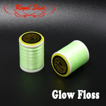 

New hot 1 spool high tensile glow fly tying thread 300D Glo yarn luminous green Floss glow fly tying materials for body wraping