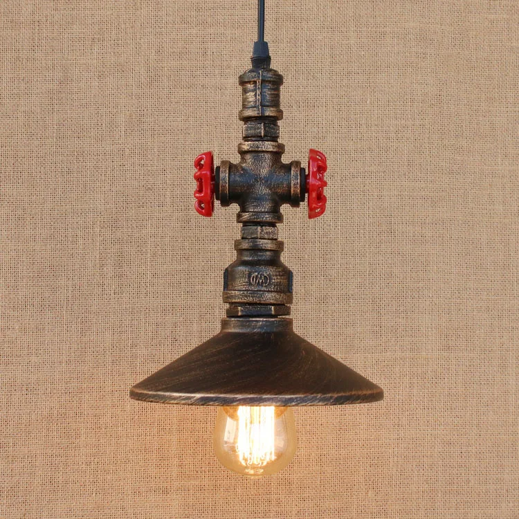 Loft Style Metal Water Pipe Lamp Retro Edison Pendant Light Fixtures Vintage Industrial Lighting Dining Room Hanging Lamp Loft Style Metal Water Pipe Lamp Retro Edison Pendant Light Fixtures Vintage Industrial Lighting Dining Room Hanging Lamp