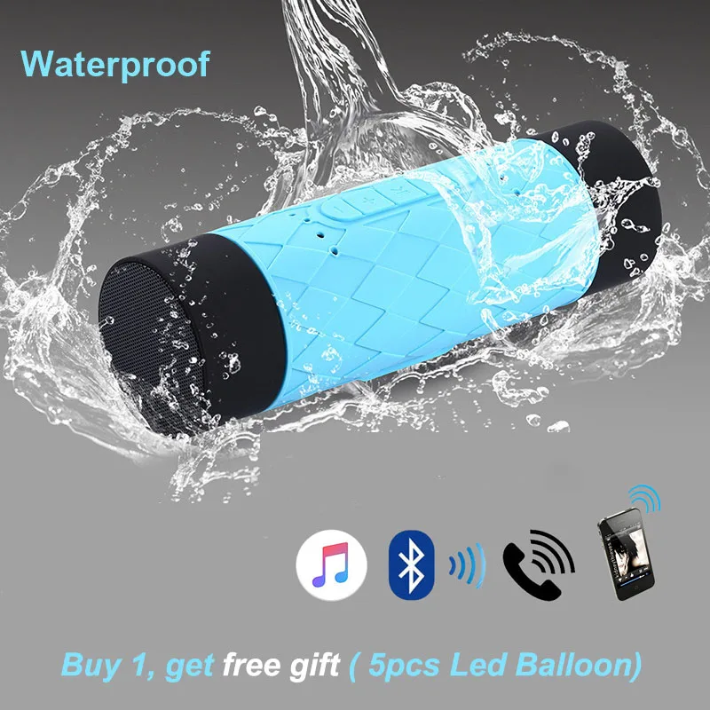 Outdoor Portable Bicycle Waterproof Bluetooth Speaker With 5200mAh Power Bank Silicone Active Wireless Handsfree 10w | Электроника