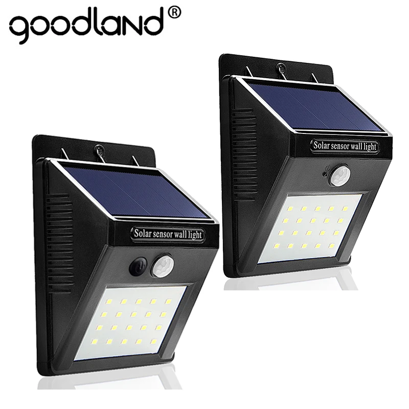 

LED Garden Solar Light Waterproof Solar Lamp PIR Motion Sensor Night Light 20 LEDs Wall Lamp Solar Powered 2 Modes For Outdoor
