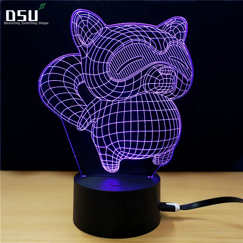 

3D LED Night Light Cat Sit with 7 Colors Light for Home Decoration Lamp Amazing Visualization Optical Illusion Awesome