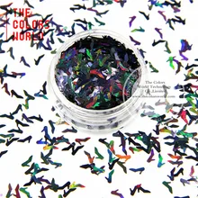 TCA1000 Лазерная обувь черного цвета на высоком каблуке 6 мм Размер блестки, зеркальный блеск для ногтей, Татто, художественное украшение другие