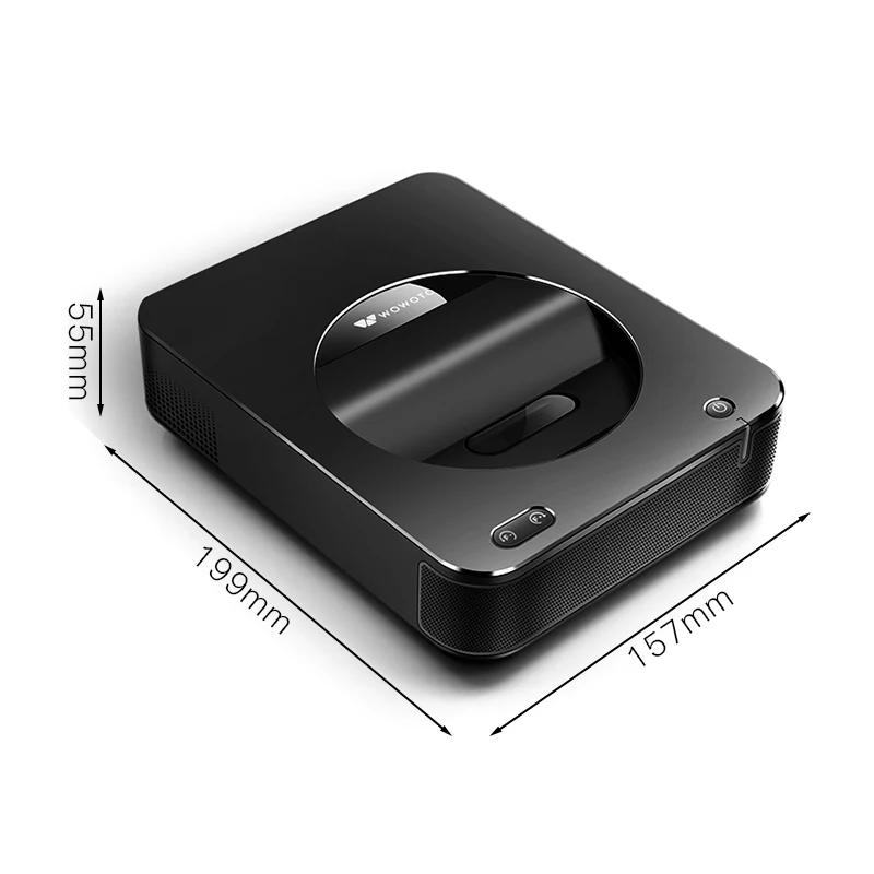 WOWOTO Ultra Short Throw Projection Full HD 1080p 3600 Lumens Projector With Portable Storage Bag Mini Pico Projector S6a