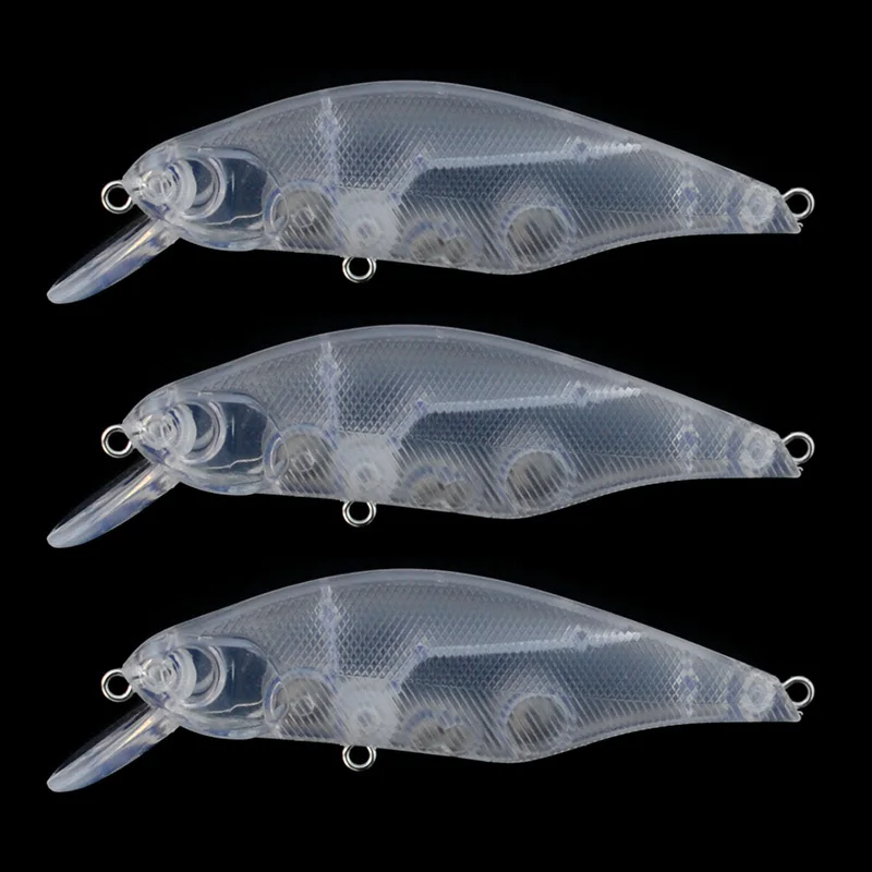5pcs Unpainted Hard Blank Lures 9.5cm Unpainted Minnow Lure DIY Fish Body