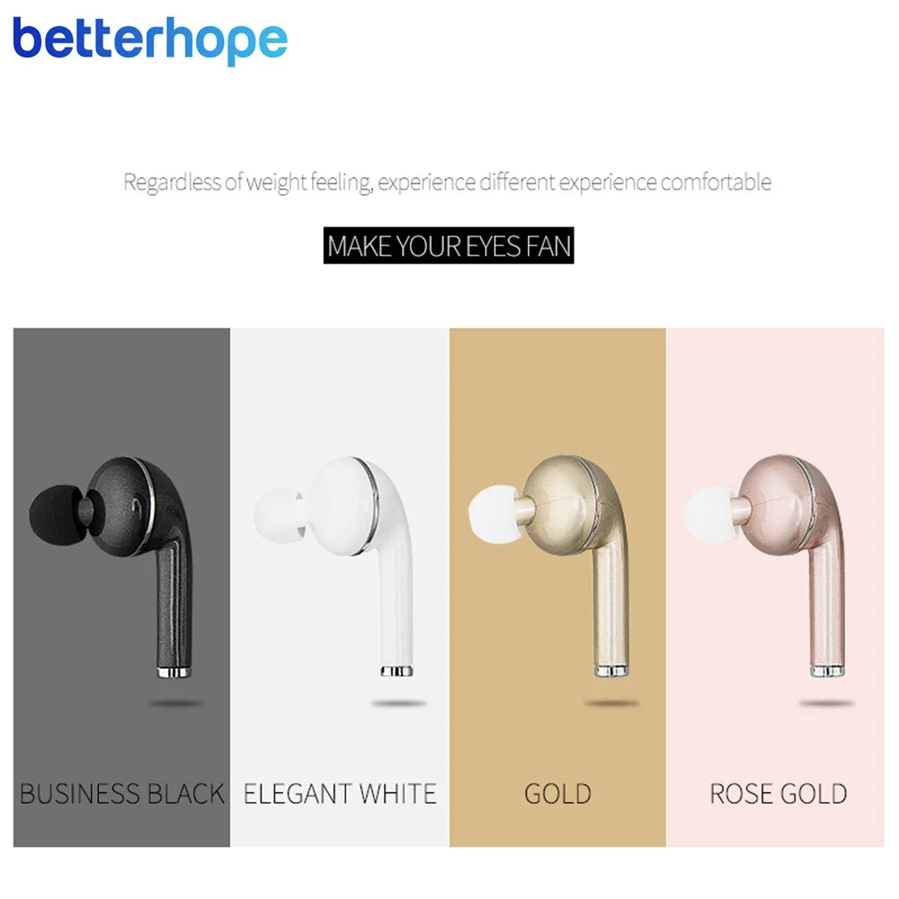 Betterhope bh-v1 Мода 2017 г. мини Беспроводной Bluetooth наушники стерео 4.1 Гарнитура вкладыши