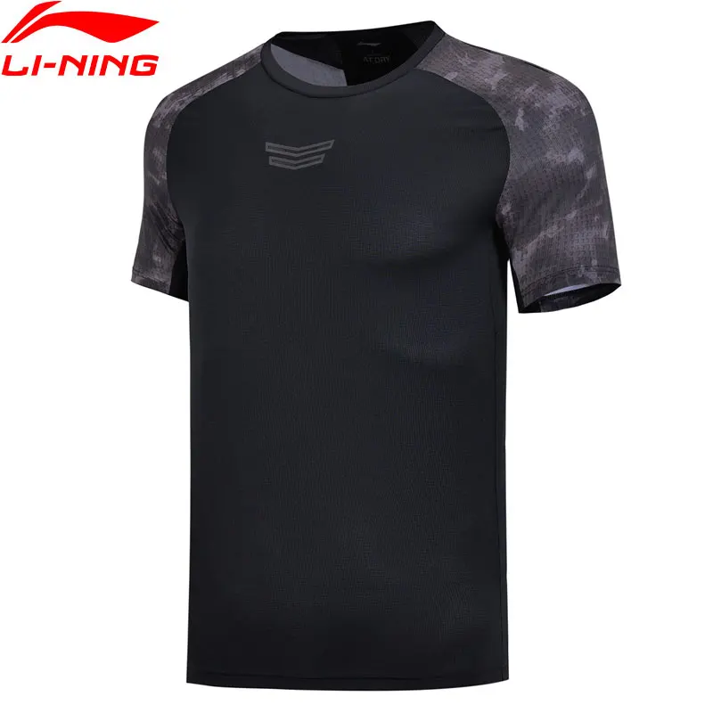 

Li-Ning Men Active Training T-Shirts AT DRY Cool 100% Polyester Regular Fit Breathable LiNing Sports Tee Tops ATSN035 CAMJ18