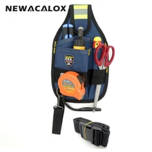 Electrician Waist Bag Pouch with Work Belt 3 Pocket 600D Oxford Fabric Hand Tool Organizer Storage Tool Holder 25x15cm