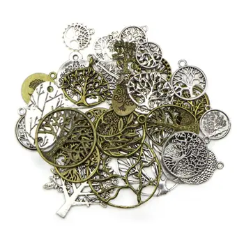 

35 Pcs/Set Jewelry Pendant DIY Making Necklace Bracelet Life Tree Floral Supply
