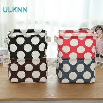 

Foldable Desktop Storage Box Linen & Cotton Fabric Storage Bins Simple Desk Remote Shelf Underwear and Socks Storage Basket