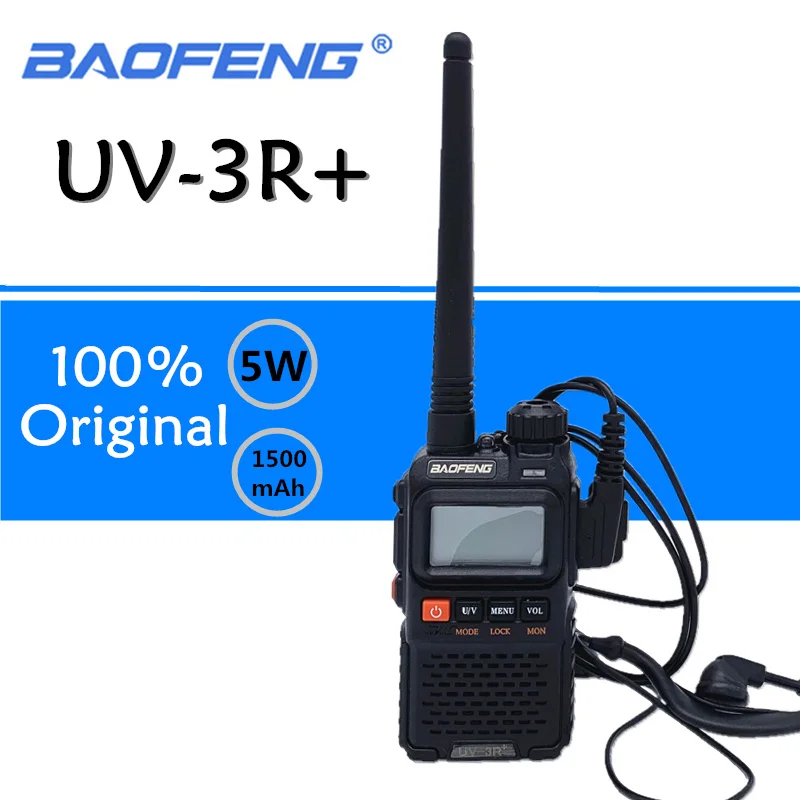 Baofeng UV 3R Plus Walkie Talkie UHF VHF Mini + портативный CB Radio VOX фонарик FM трансивер Ham Amador UV3R|Рации|