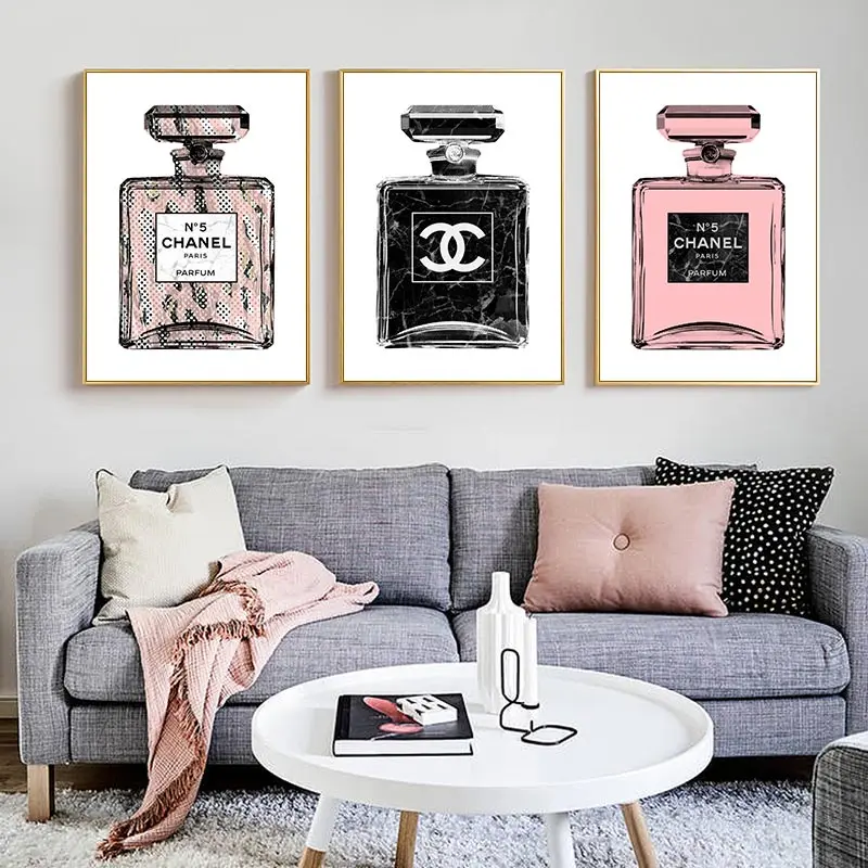 

Perfume Paris Brand Wall Art Nordic Posters And Prints Canvas Painting Decoration Pictures For Living Room Decoration Home Decor