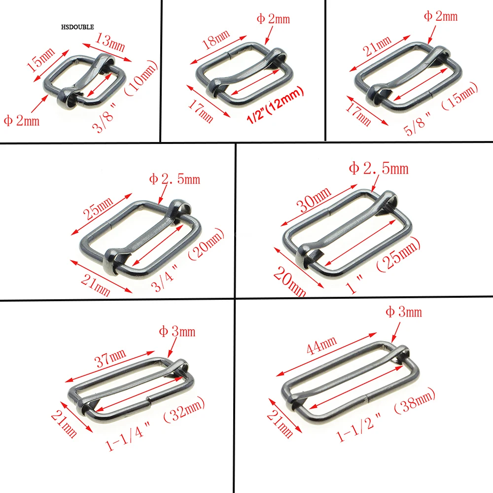 10 шт./упак. металла шлепанцы без задника с открытыми пальцами Tri-скользит-провод ремень с слайдер регулятор пряжки