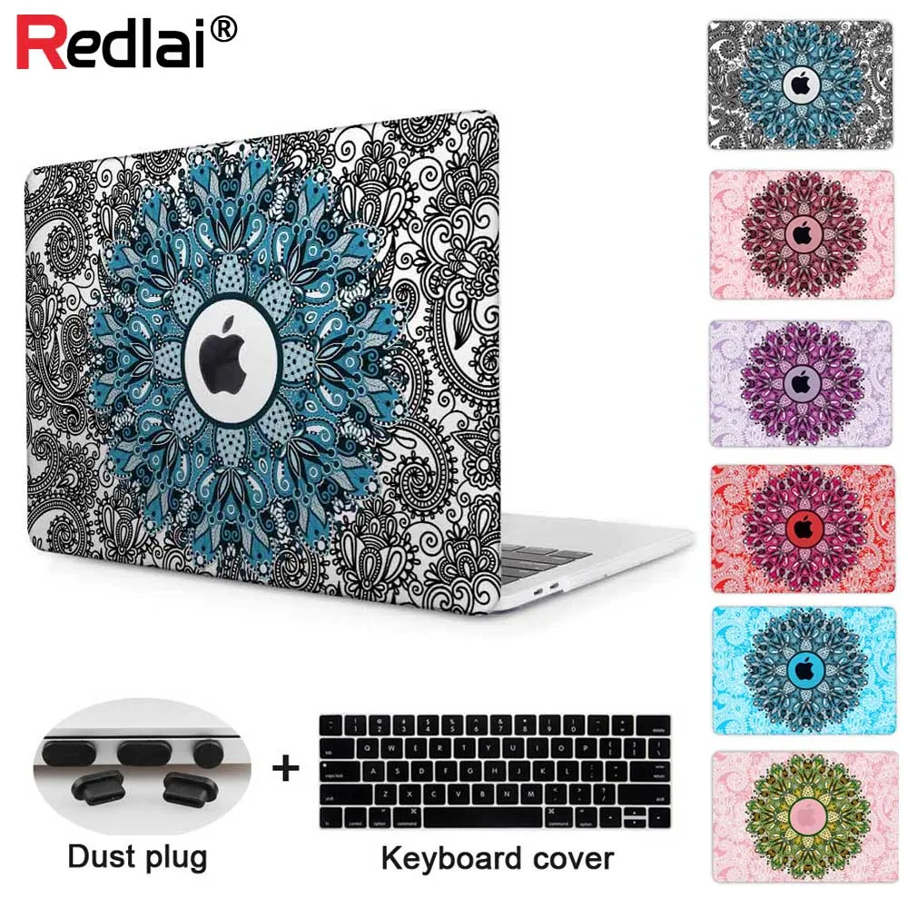 

Redlai Mandala Pattern 6 Colors Air 13.3 Air 11 Hard Cover Case For Macbook Pro 13 Pro 15 Newest 2018 & 2017 Pro 13 Touch bar