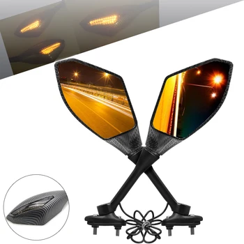 

Motorcycle LED Turn Signals Rearview Mirrors accessories For Honda X-ADV varadero xl1000 hornet900 CBR600 Scooter cafe racer