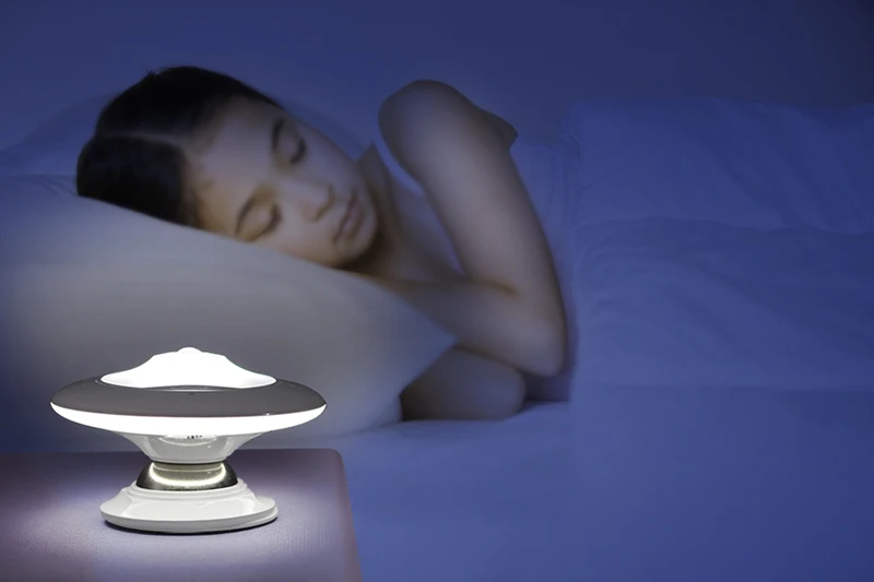 Движения Сенсор светодиодный ночной Светильник 360 градусов вращающийся UFO Форма шаг настенный светильник лампа для прихожей шкаф Спальня ночной Светильник s
