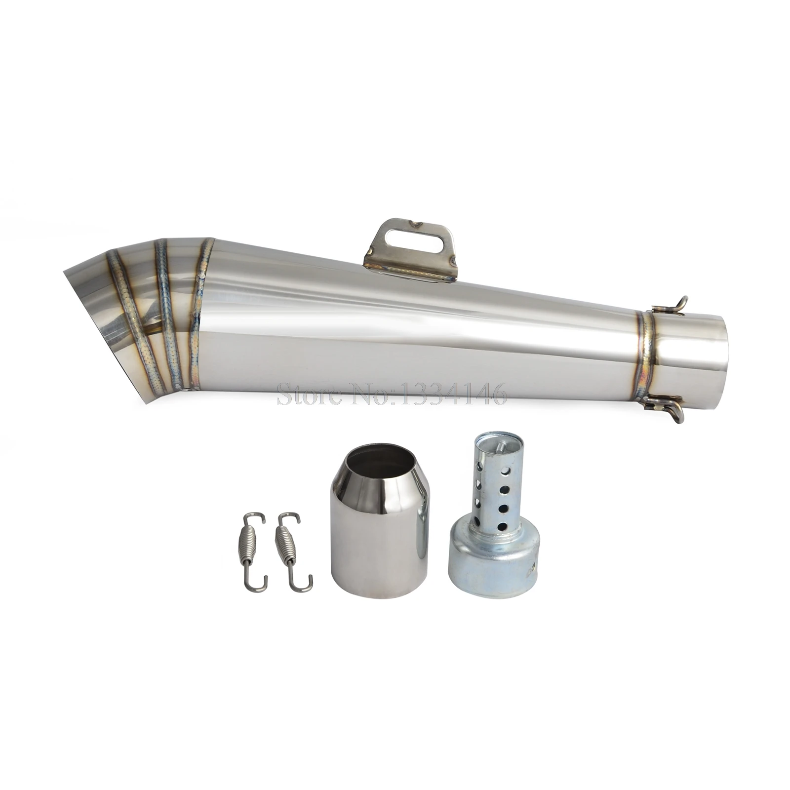 Stainless Steel GP Exhaust Muffler Pipe 38 51mm Motorcycle Slip On