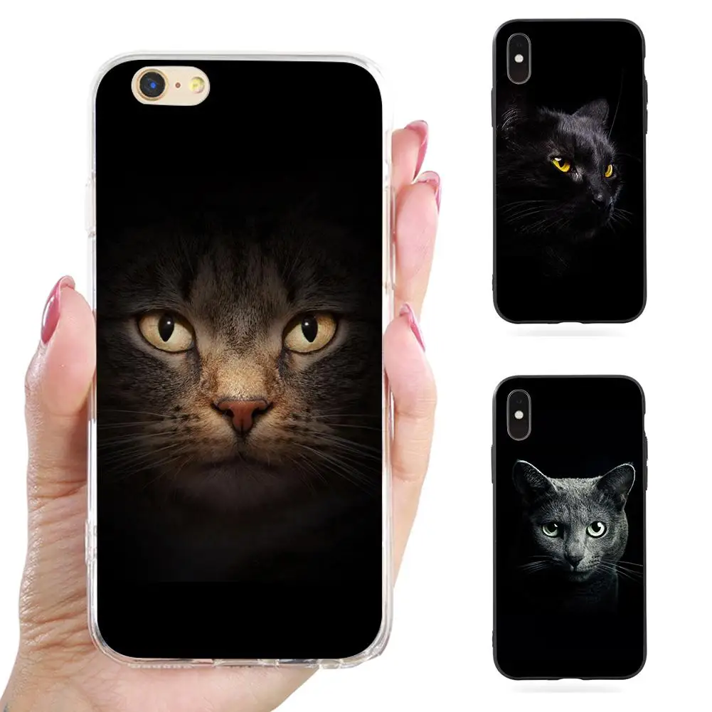 Fashion Cat in the Dark Protective Phone Case Cover for