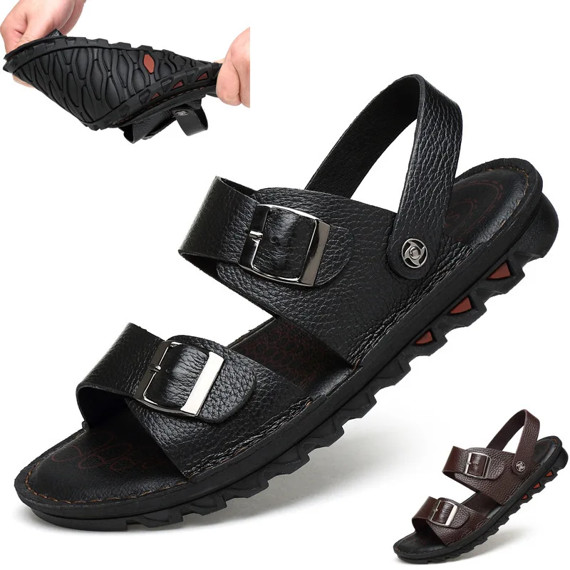 

Summer Men Sandals Gladiator Beach Shoe Male Black Brown Slippers Fashion Sport Flat Flip Flops Outdoor sandalia masculina