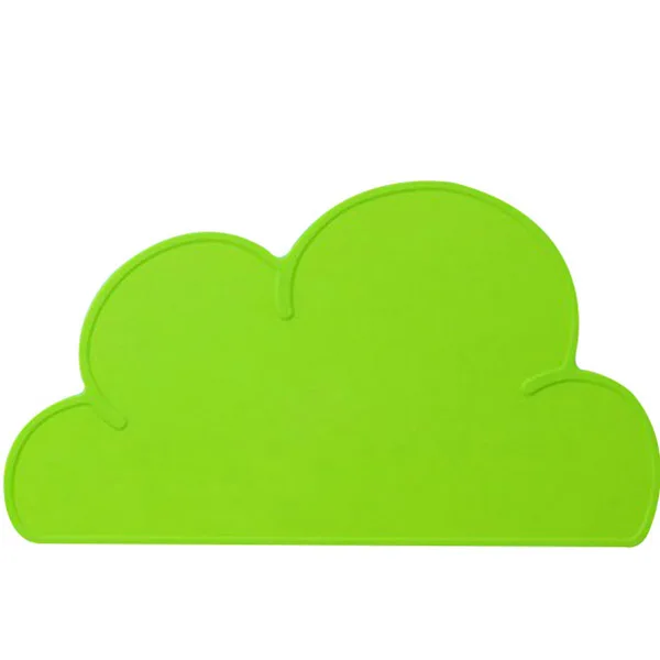 Новая 1 шт. силиконовая подставка в форме облака легкая чистая Нескользящая Водонепроницаемая Тепловая Подставка под горячее TE889 - Цвет: Зеленый