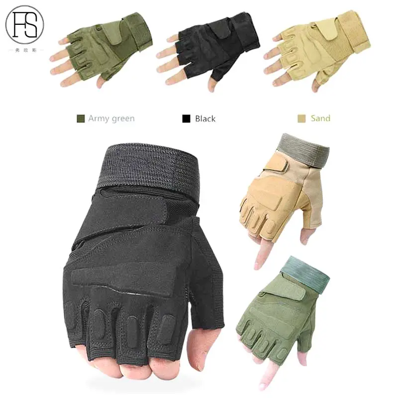 Hot Outdoor Military Tactical Gloves Shooting Airsoft Sport Half Finger Guantes Ciclismo Combat font b Fitness