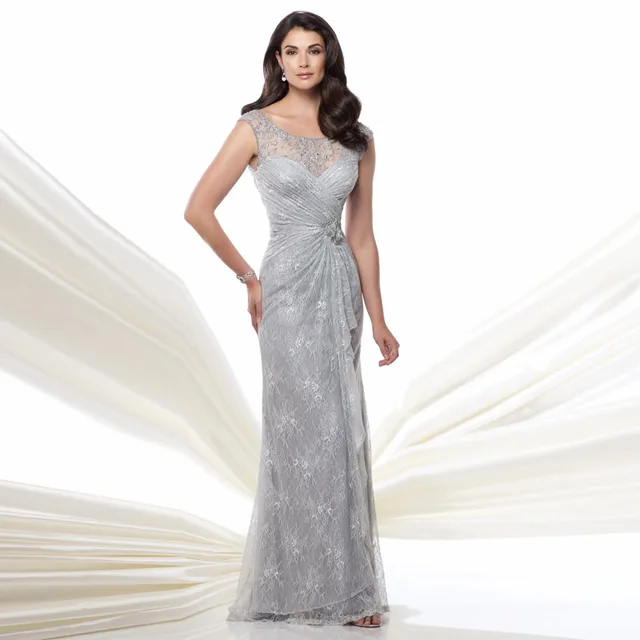 silver mother of groom dresses