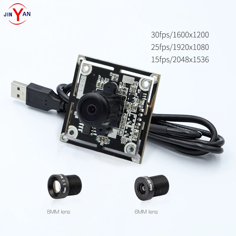 

8 million pixel high-definition camera module USB2.0 high-speed surveillance camera industrial wide-angle camera module