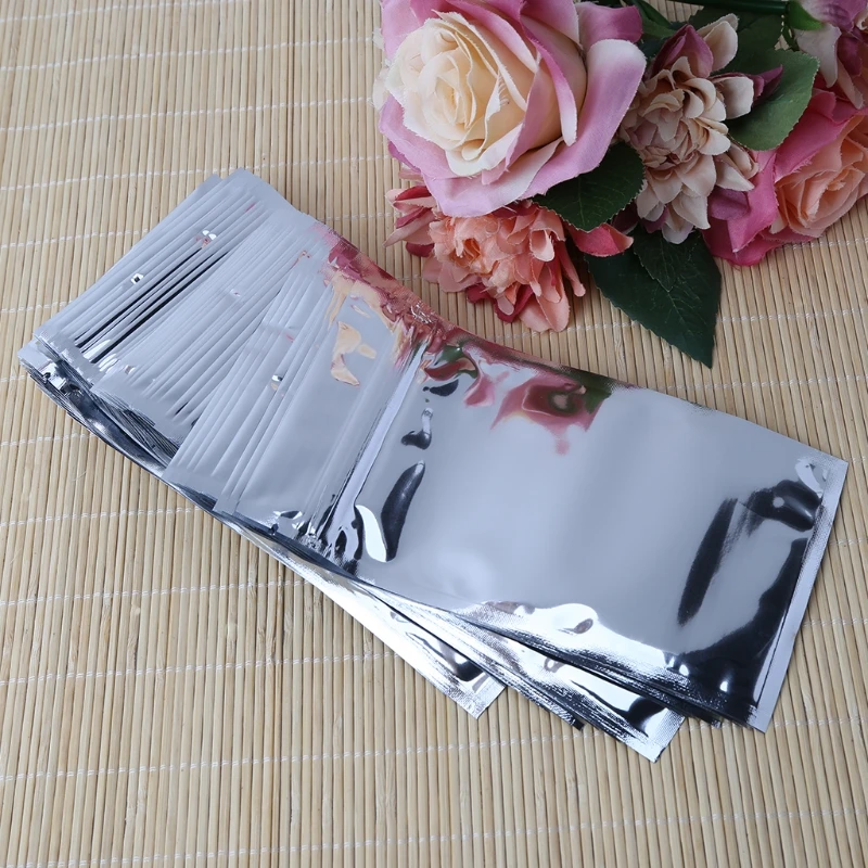Bolsas Sellado Térmico Paquete De 50 Bolsas Resellables De 4,3x6,3 Pulgadas Con Cierre De Cremallera Mylar Transparente Bolsas Con Sellado Termico Papel De Aluminio Con Fondo De Refuerzo Para Paquete D Mochila
