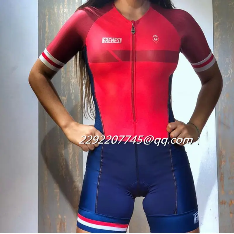 Frenesi, женская сексуальная одежда с коротким рукавом для тела, костюм для триатлона, одежда для велоспорта на заказ, одежда для велоспорта, Триатлон для велоспорта - Цвет: Triathlon 04