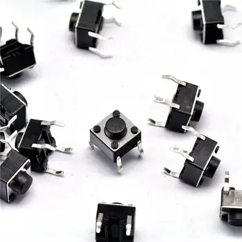 

100pcs 6x6x5mm Light touch switch DIP4 ON/OFF 6*6*5 Touch button Touch micro switch 6*6*5mm keys button DIP 4pin free shipping