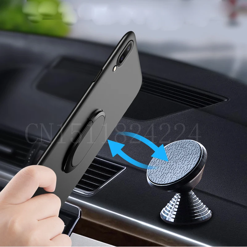 Finger Ring Cases For Meizu Note 9 8 Cover Fitted Silicone Soft TPU Magnet Matte Protector For Meizu A5 16T X8 Pro Case  (6)
