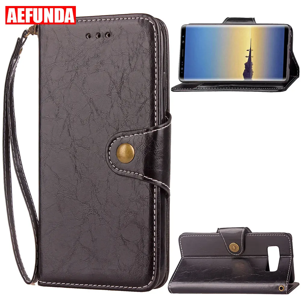 Luxury PU Leather Flip Open Phone Cases For Samsung Galaxy NOTE 8 5 4 3