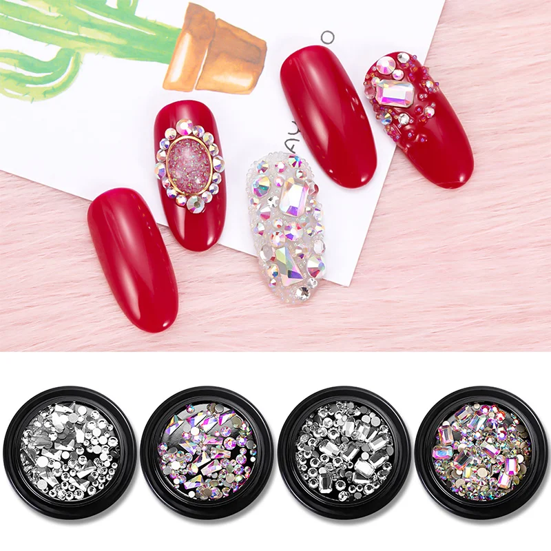 

PinPai AB Color Mixed Styles Nail Art Rhinestones Decorashion Charming Diamond for Nail Tips Manicure Crystal Stone Accessories