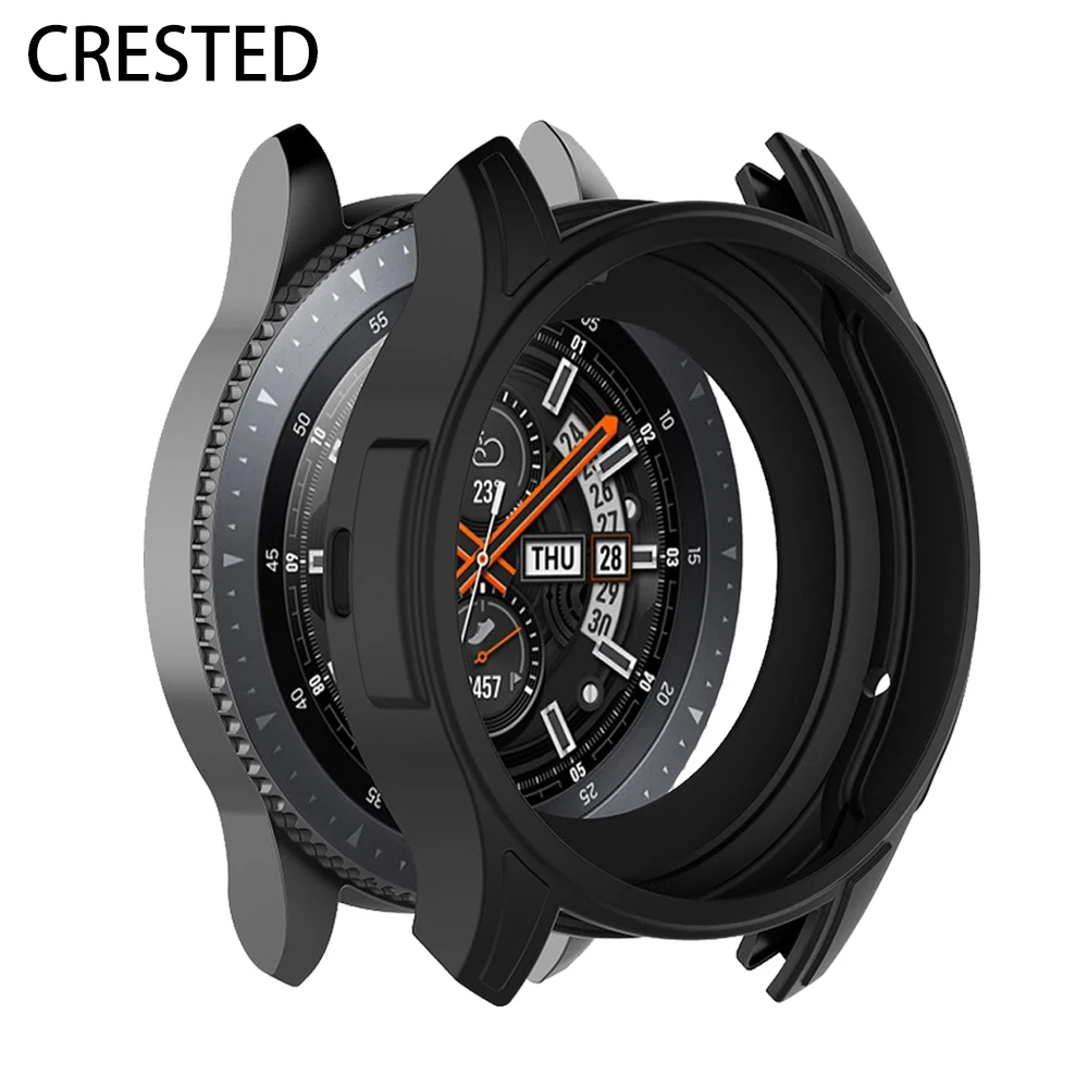 

Case For Samsung Gear S3 Frontier cover Galaxy Watch 46mm 42mm band strap universal Soft Silicone Protective case Shell Frame