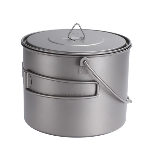 Conjunto de Panelas Titânio com Alça Utensílios de Mesa ao ar Toaks Titanium Frigideira Dobrável Livre Panela Acampamento Pot