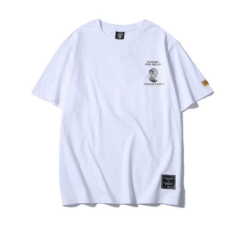 FOJAGANTO, модная брендовая мужская футболка, летняя мужская новая модная футболка с принтом, Мужская футболка с коротким рукавом - Цвет: White